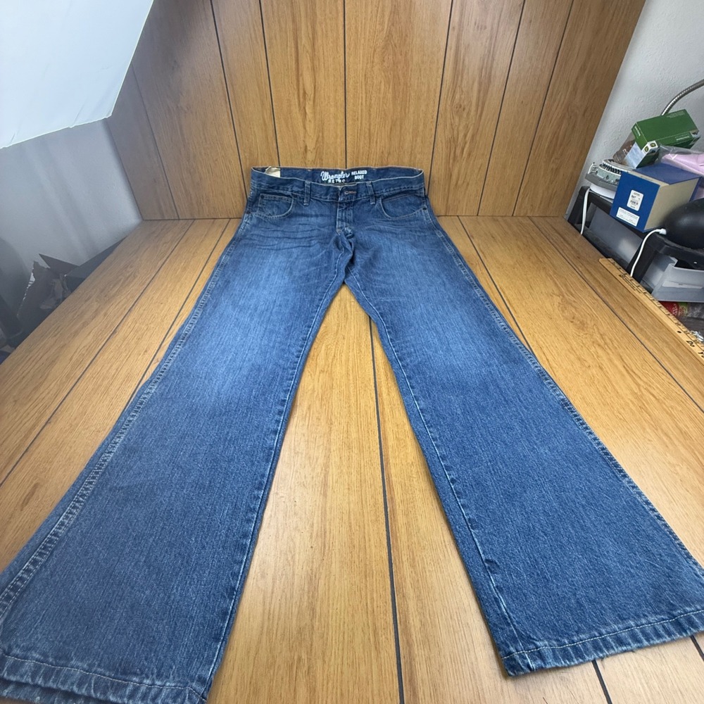 Wrangler Retro Relaxed Bootcut Jeans Mens 36x34 Blue Denim WRA20TB